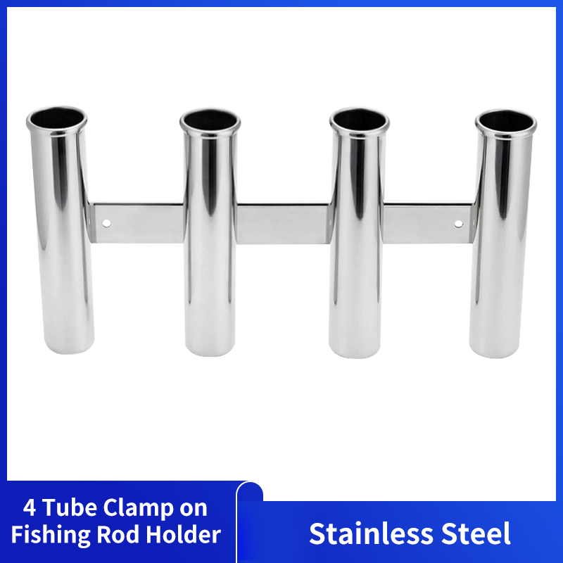 Rod Holder Fishing - Stainless Steel 4 Tubes Rod Holders