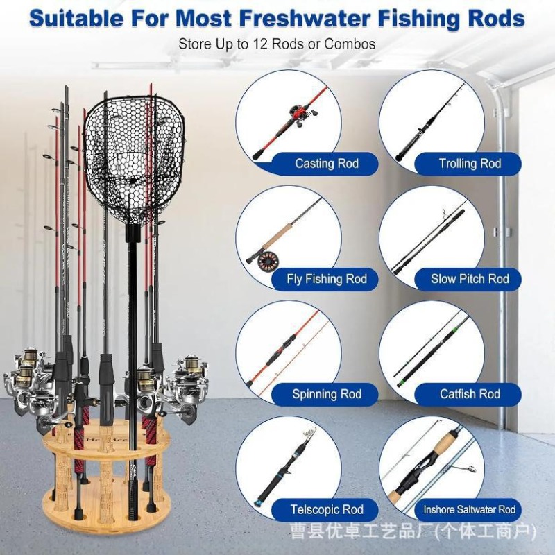 Round Solid Wood Fishing Rod S - Fishing Equipment And Tools ulasan dan harga