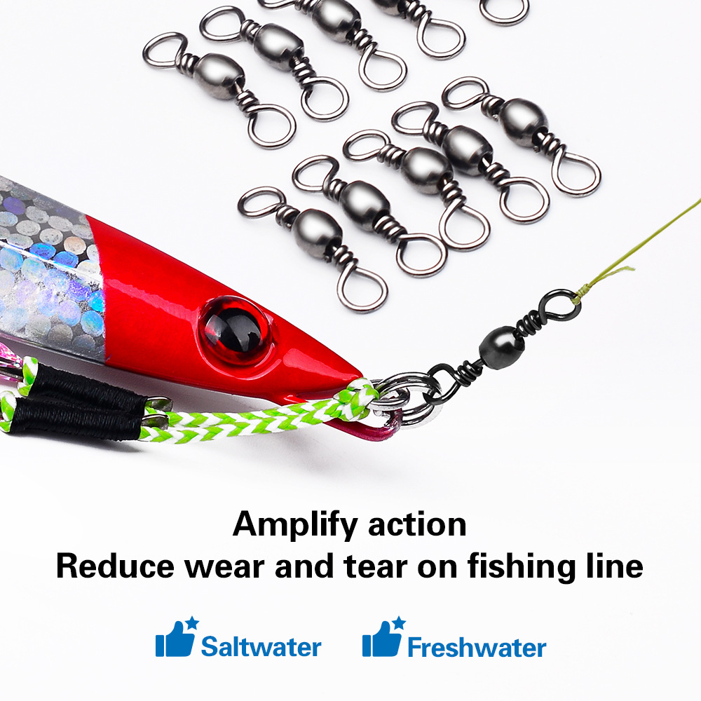 100Pcs Fishing Swivels Connect - Fishing Equipment Basics ulasan dan harga