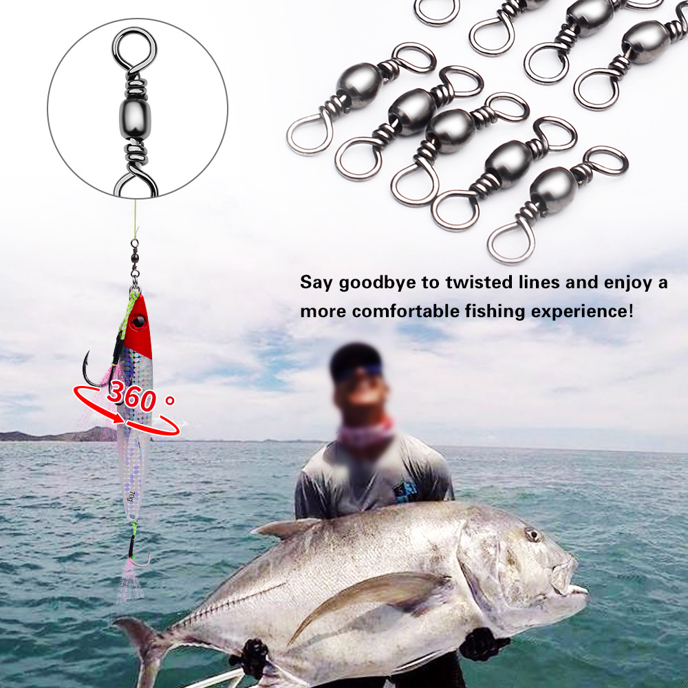 100Pcs Fishing Swivels Connect - Fishing Equipment Basics ulasan dan harga