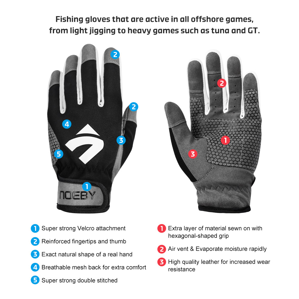 NOEBY Fishing Gloves Non-slip  - Fishing Rod Glove ulasan dan harga