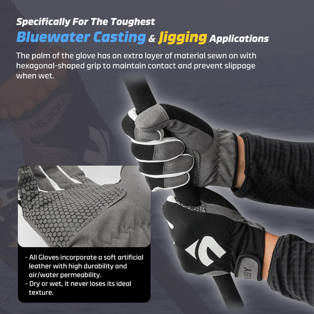 NOEBY Fishing Gloves Non-slip  - Fishing Rod Glove ulasan dan harga